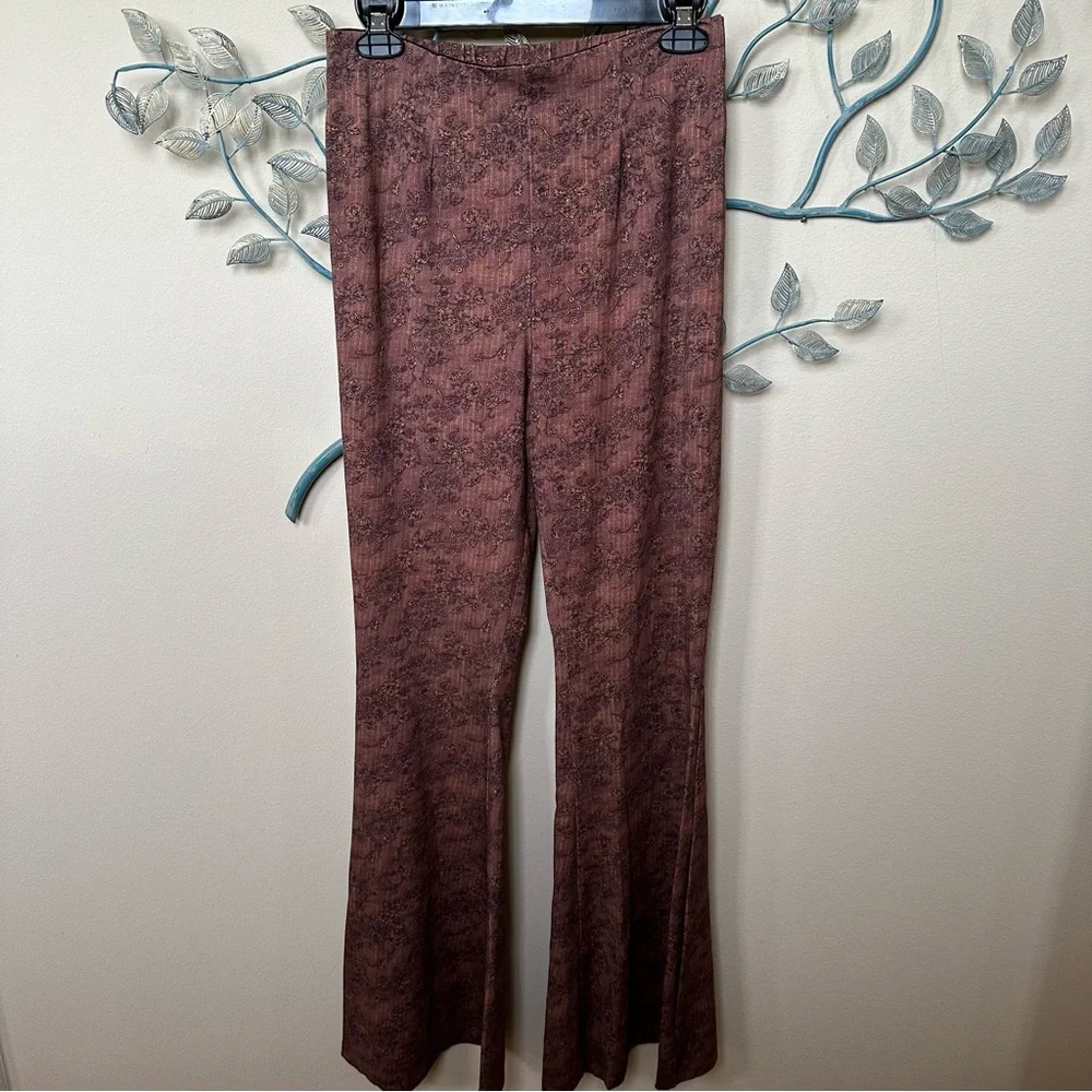 Free People Harper Pull on stretch knit floral pants M - Picture 2 of 8